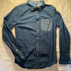 Modern Amusement Denim Button-down